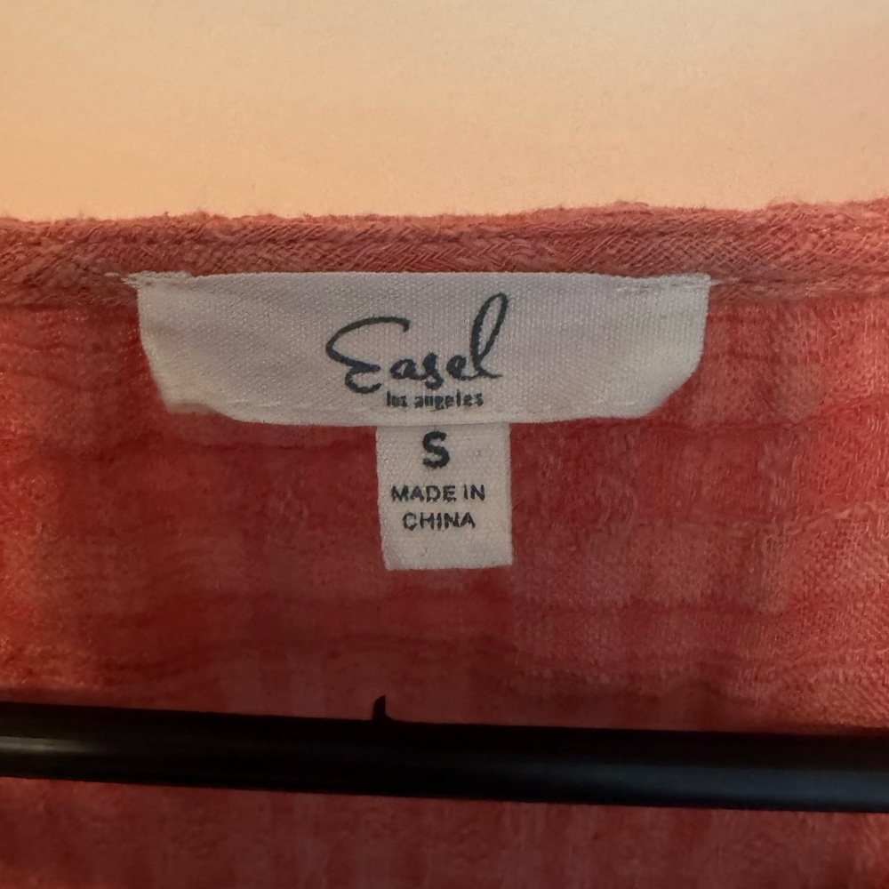 Easel Button Front Textured Top - image 5